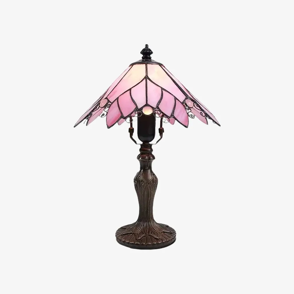 Vintage Tiffany stained glass table lamp