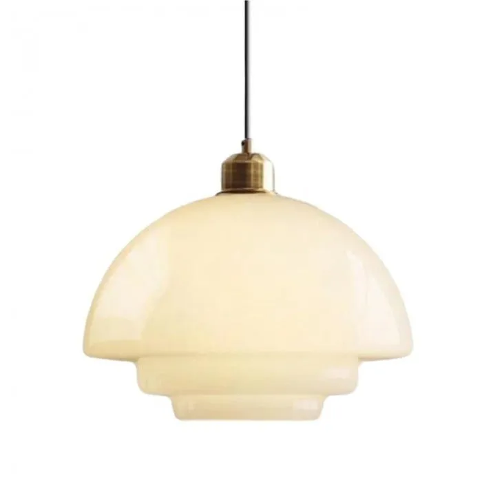 Art Deco Opal Glass Pendant Light S45