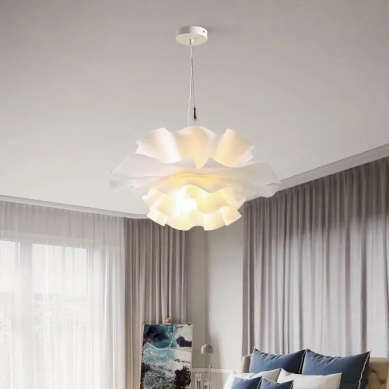 Nordic White Lotus Flower Pendant Light S30