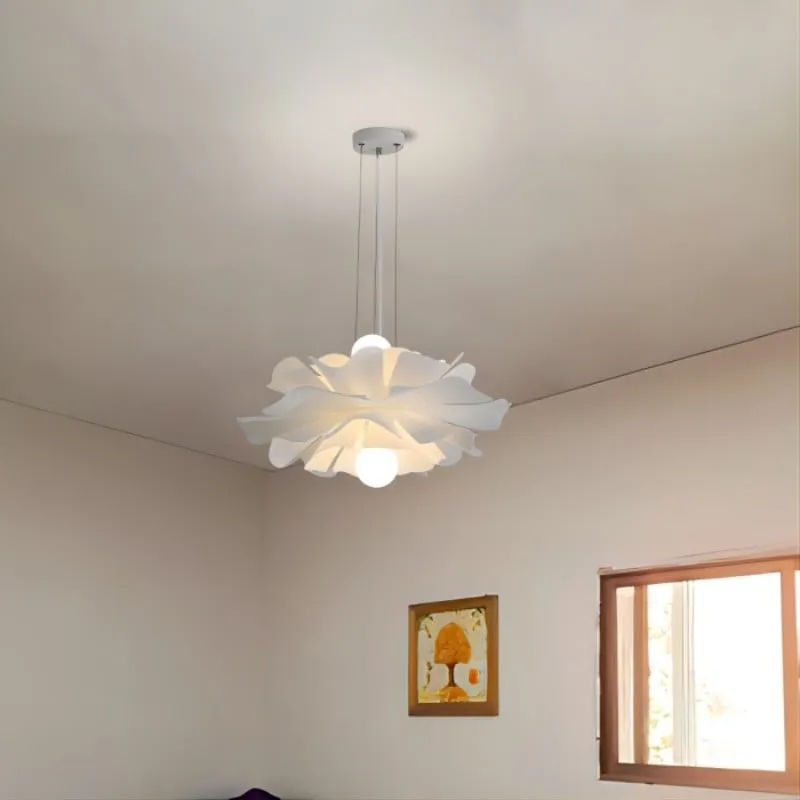 Nordic White Lotus Flower Pendant Light S30
