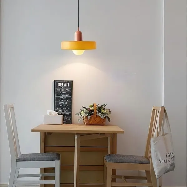 Morandi Disc Orb Glass Pendant Lamp S8