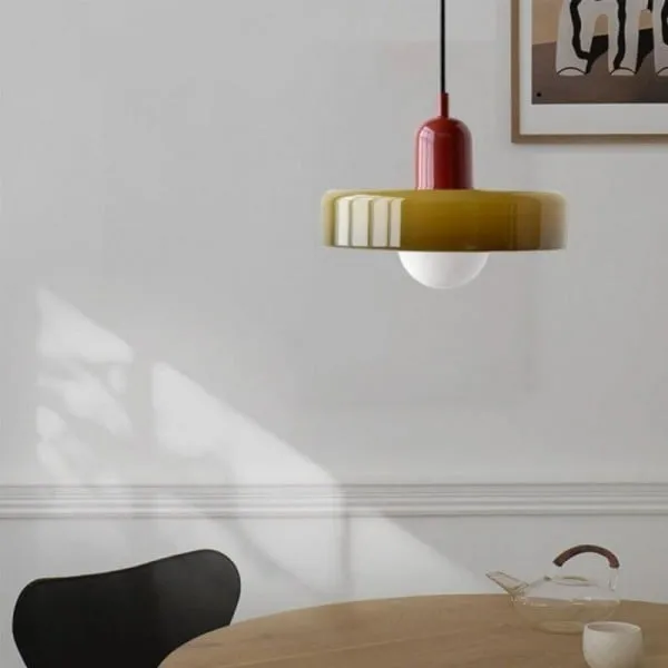Morandi Disc Orb Glass Pendant Lamp S8