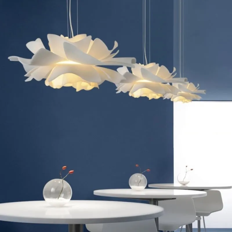 Nordic White Lotus Flower Pendant Light S30