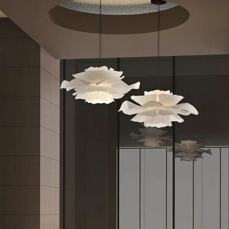 Nordic White Lotus Flower Pendant Light S30