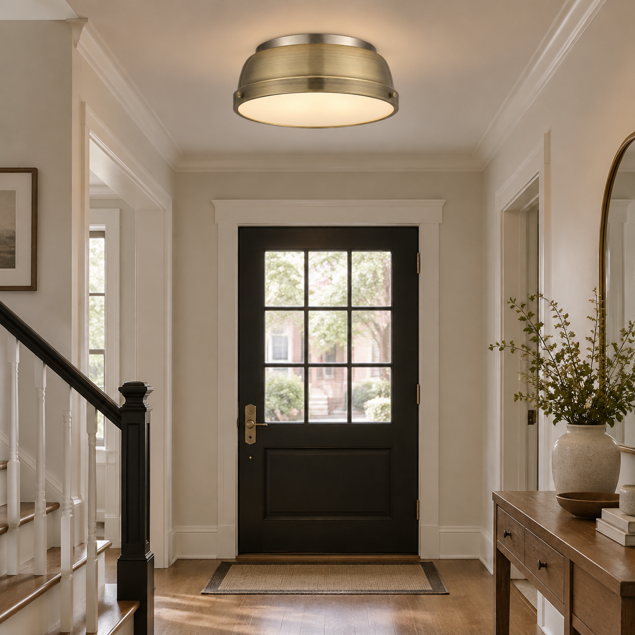 Metal Flush Ceiling Light with a 14-inch diameter and colour choices - New2609-1024488 interior scene