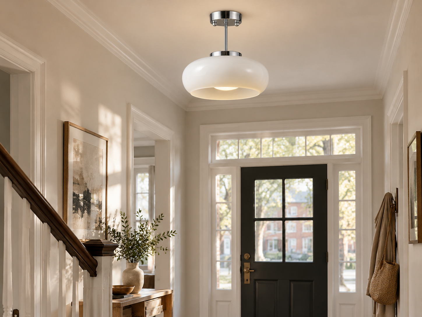 Bauvia Ceiling Light with Bauhaus lines and colour options - New2609-1024657 interior scene