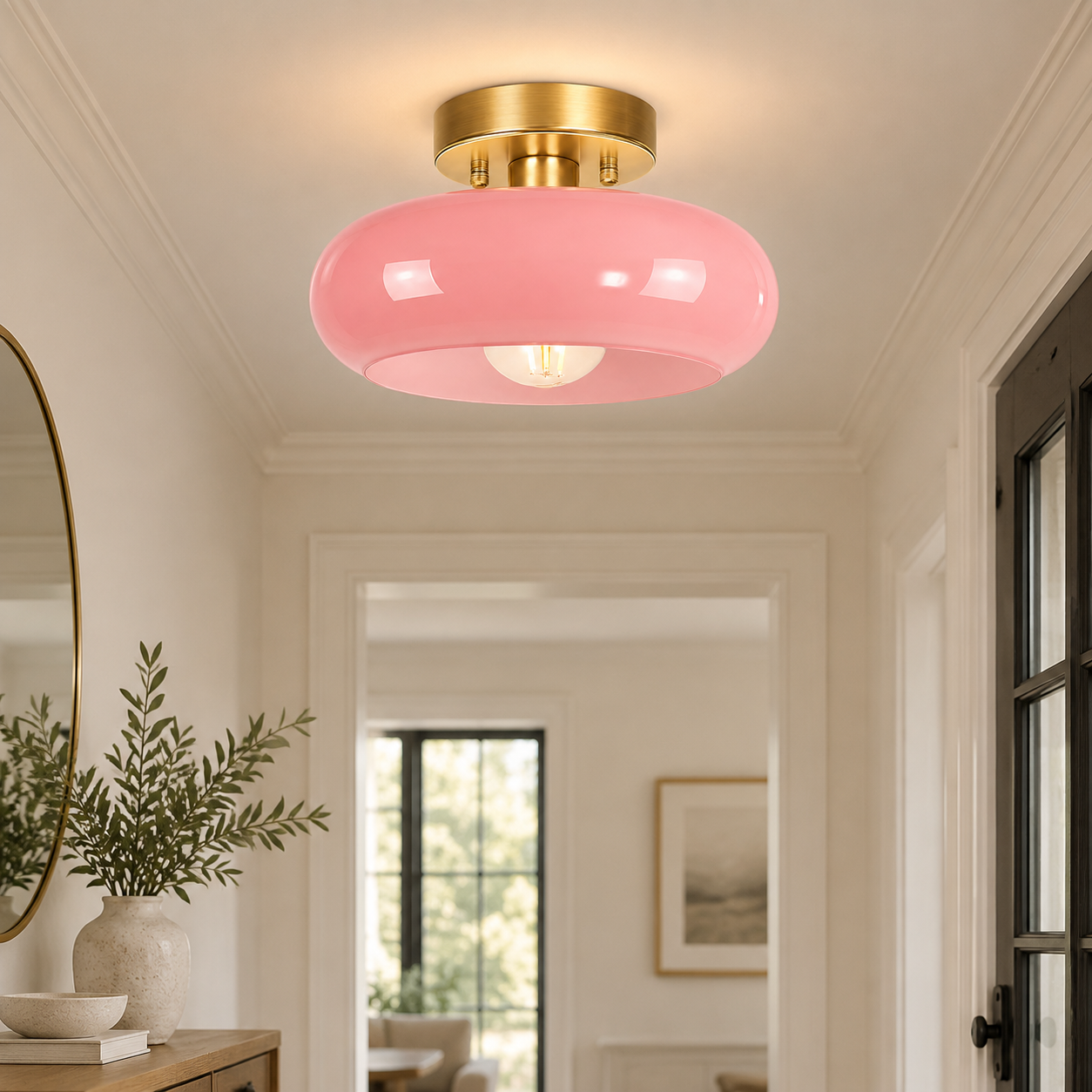 Bauvia Ceiling Light with Bauhaus lines and colour options - New2609-1024642 interior scene
