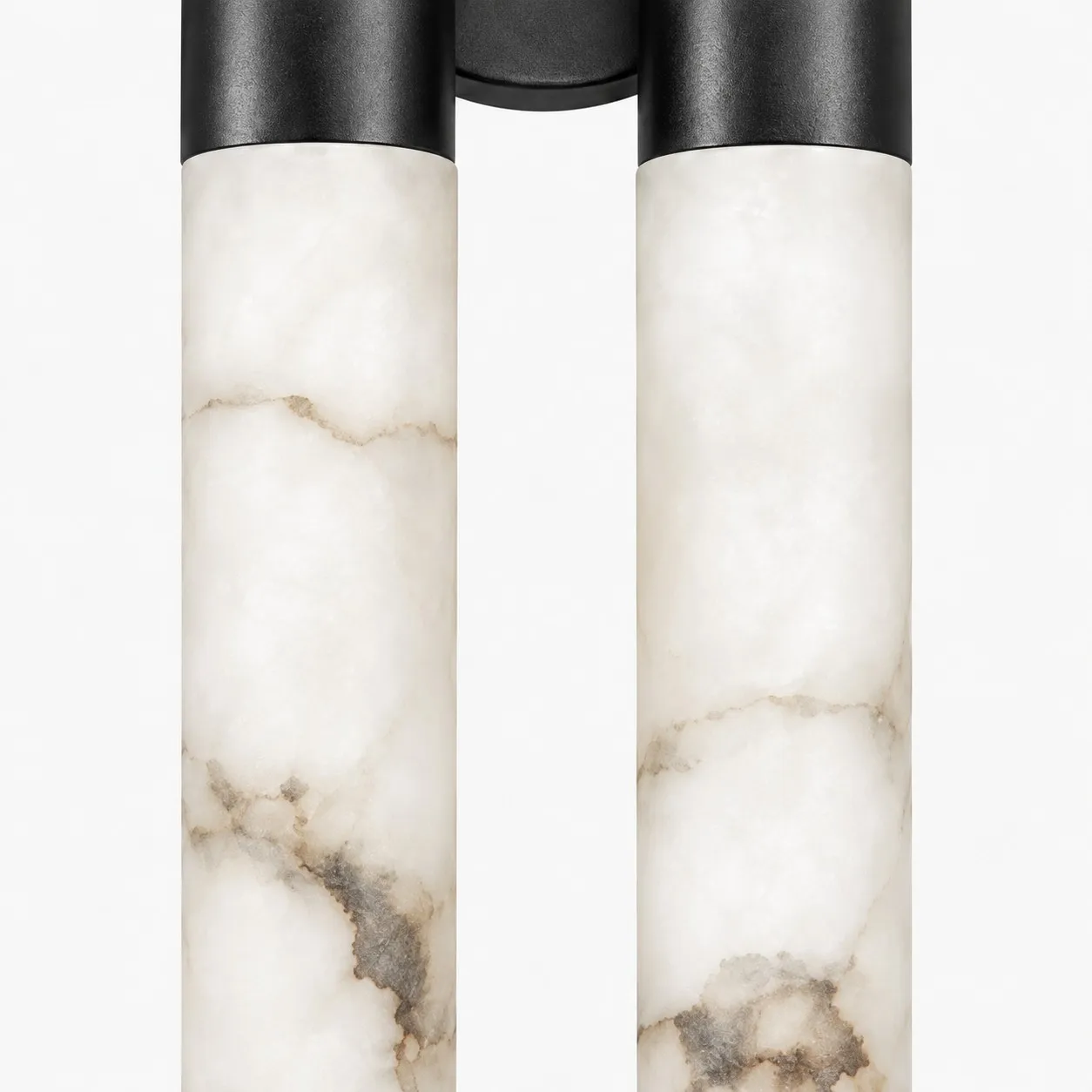 Black collar and alabaster shade detail