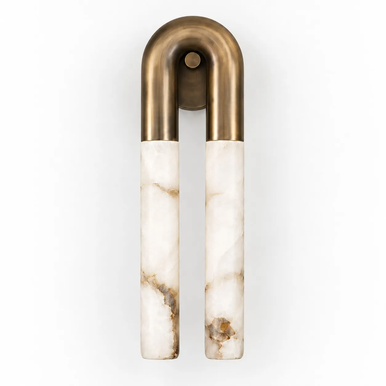 Velora alabaster wall light in bronze
