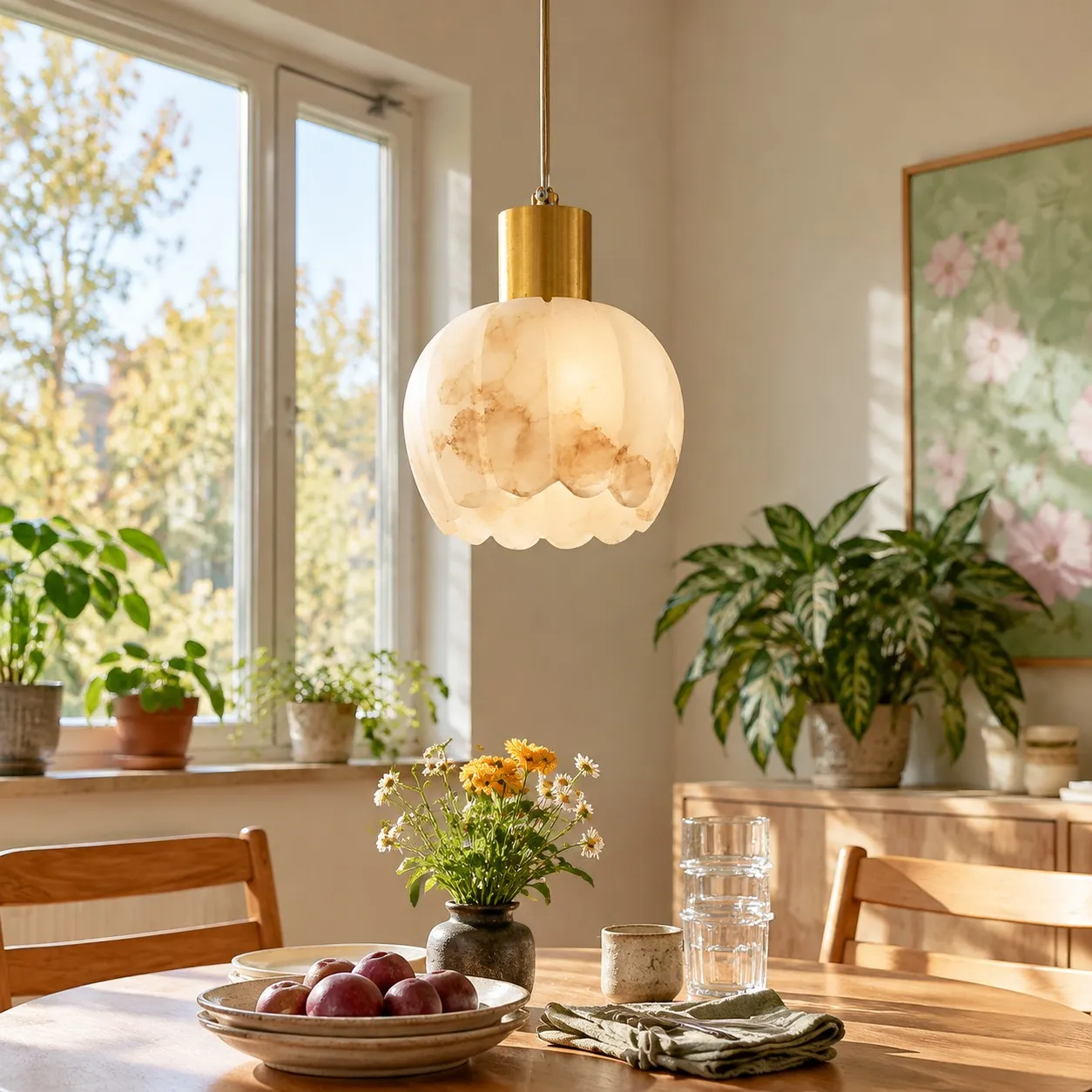 Velora alabaster pendant light image 4