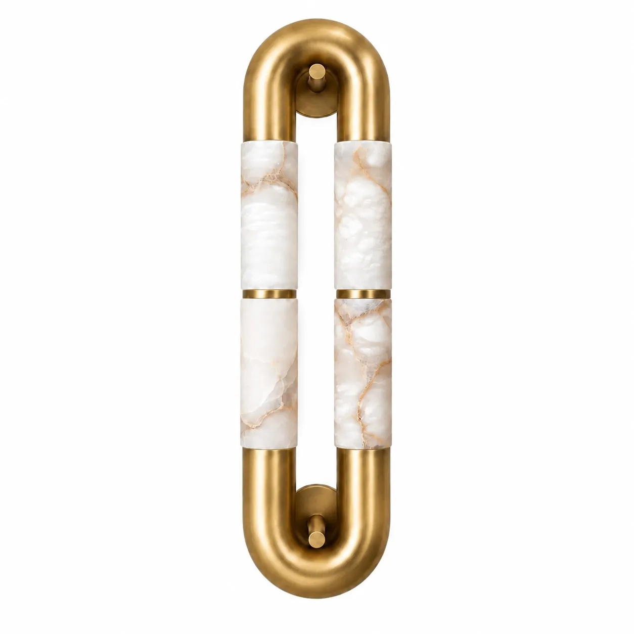 Velora alabaster wall sconce in brass
