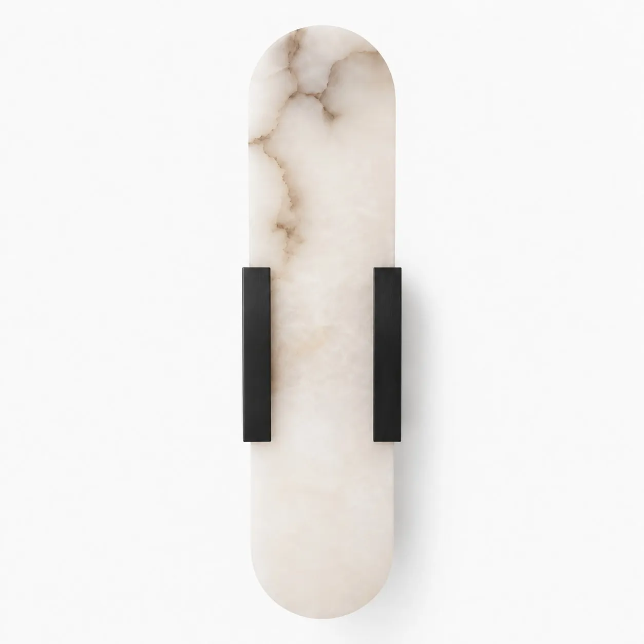 Velora alabaster wall light in black