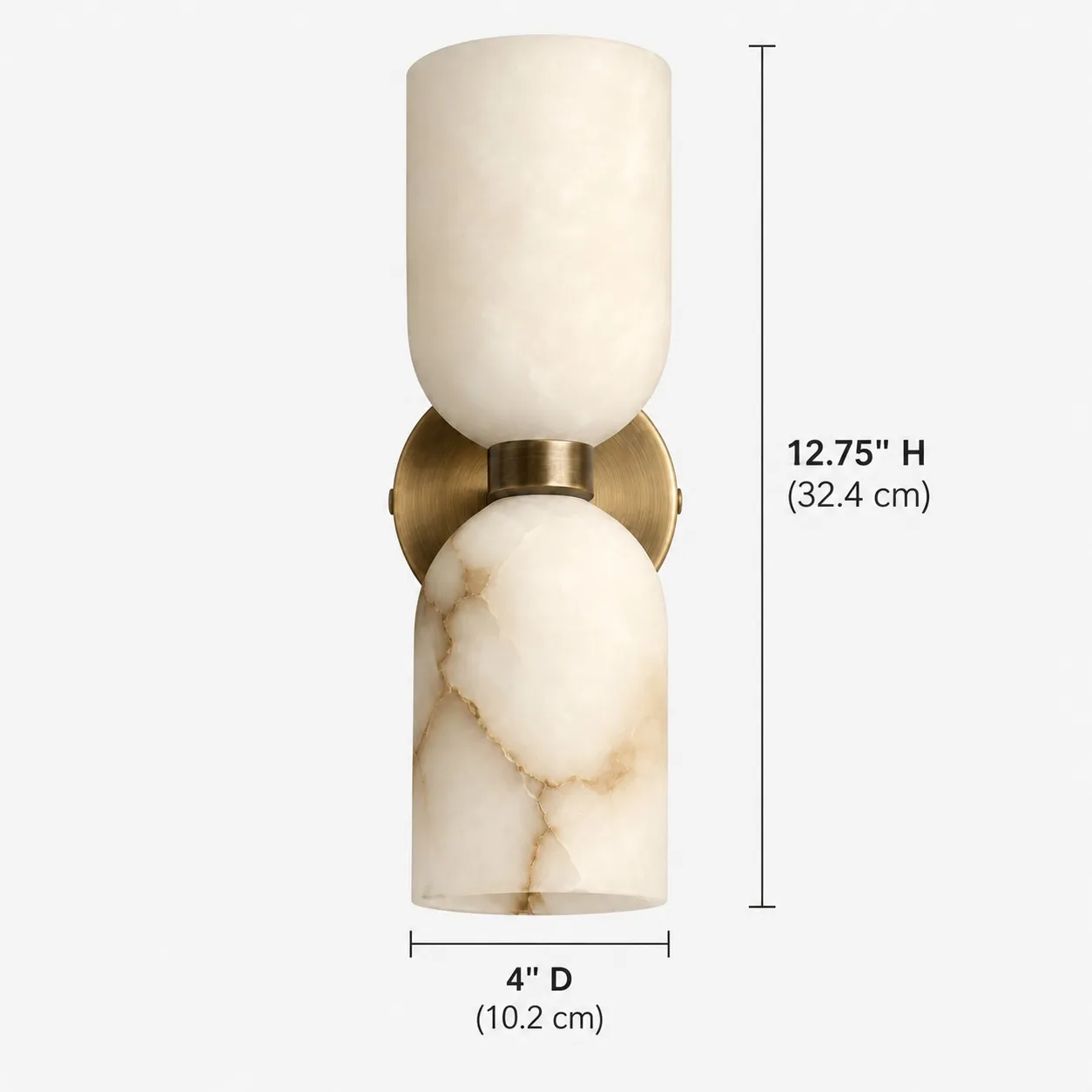 Aurora alabaster wall lamp dimensions