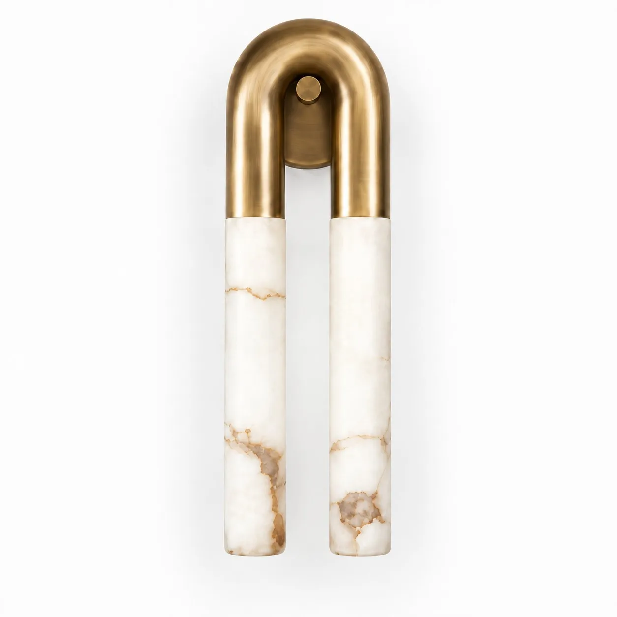 Velora alabaster wall light in brass
