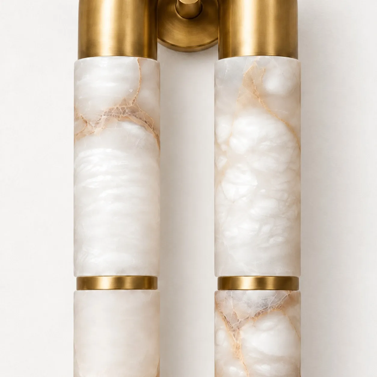 Brass metal and alabaster detail