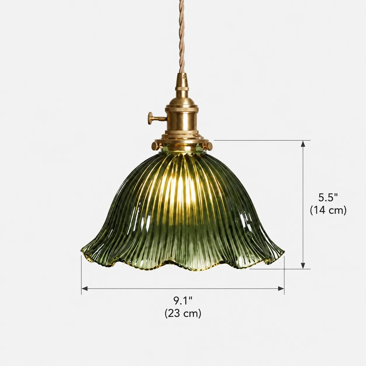 Blossix green pendant dimensions