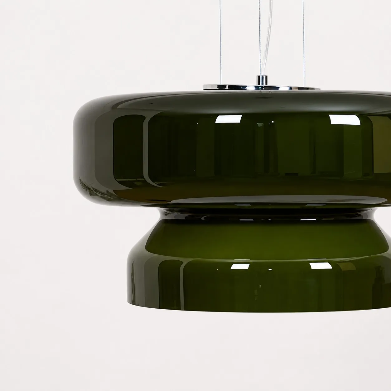 Dark green glass canopy detail